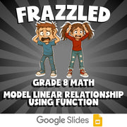 Model Linear Relationship Using Function FRAZZLED Math Game - No Prep Grade 8