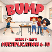 Multiplication 6–10 BUMP Math Game - No Prep Grade 3 Review Activity