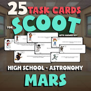 Mars SCOOT TASK CARDS Science Game - No Prep Astronomy Review Activity