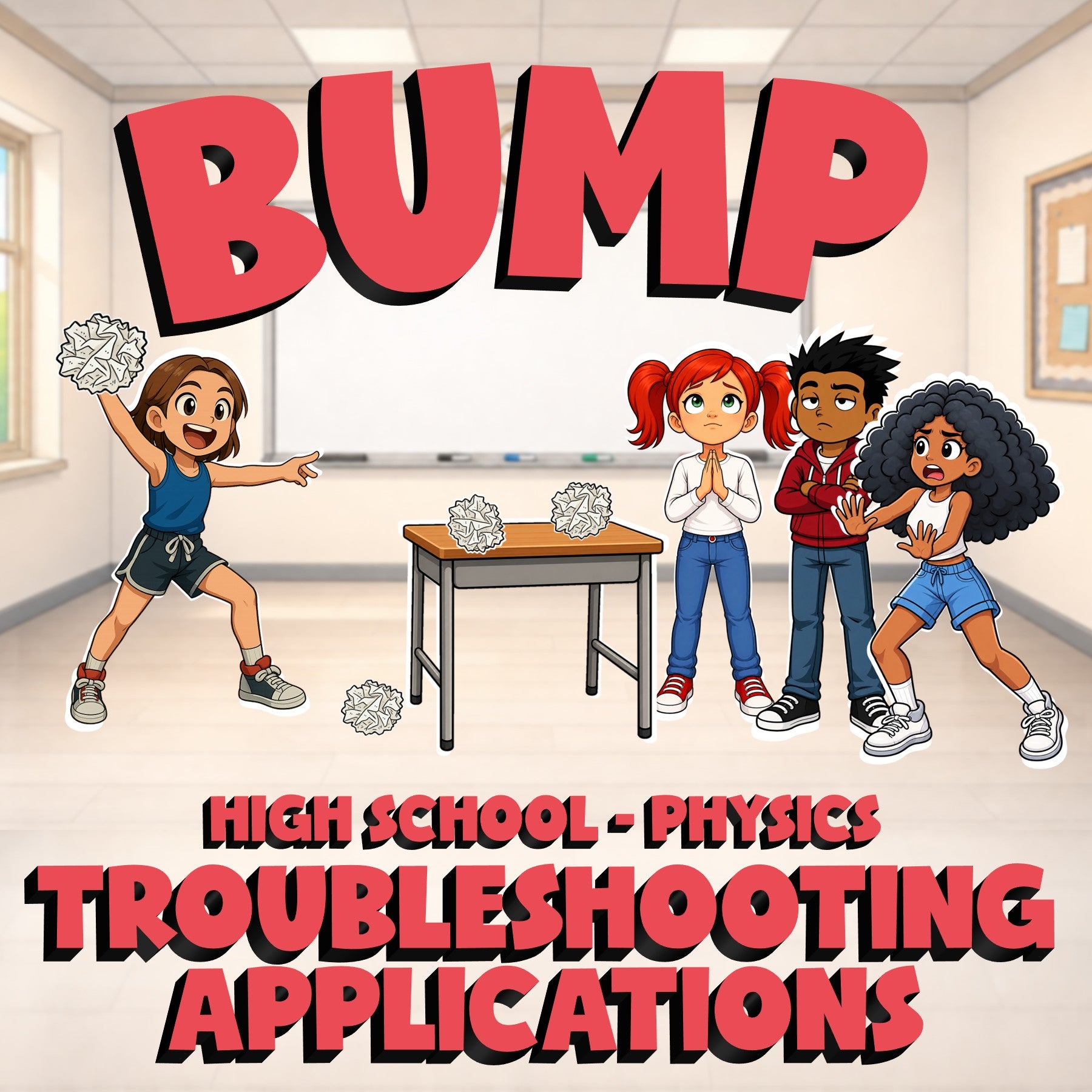 Troubleshooting Applications BUMP Science Game - No Prep Physics Review Activity