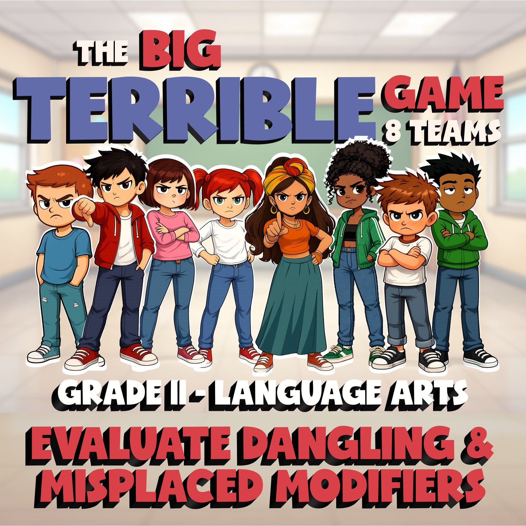 Evaluate Dangling & Misplaced Modifiers BIG TERRIBLE GAME - Grade 11 ELA Review