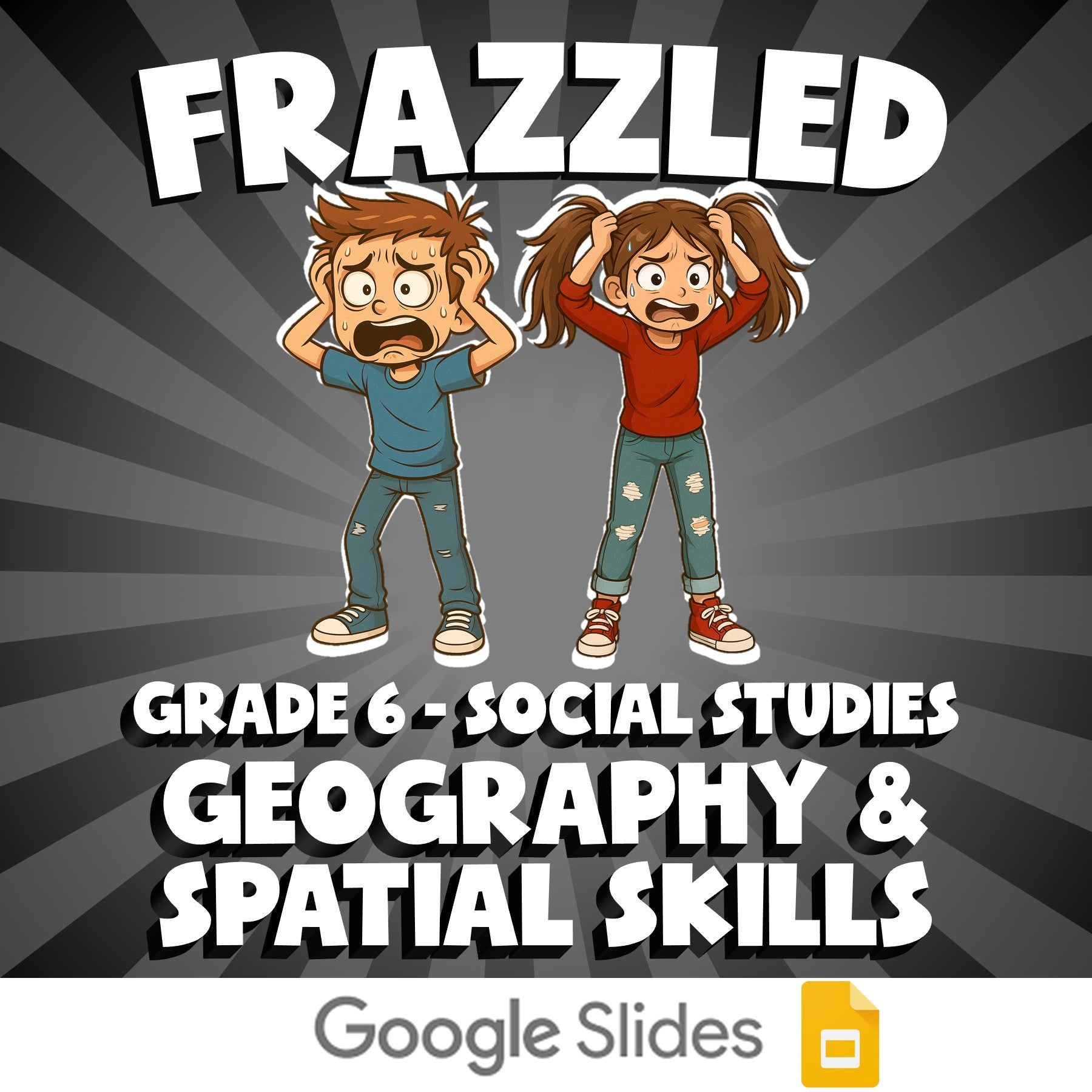 Geography & Spatial Skills FRAZZLED Socials Game - No Prep Grade 6 Review
