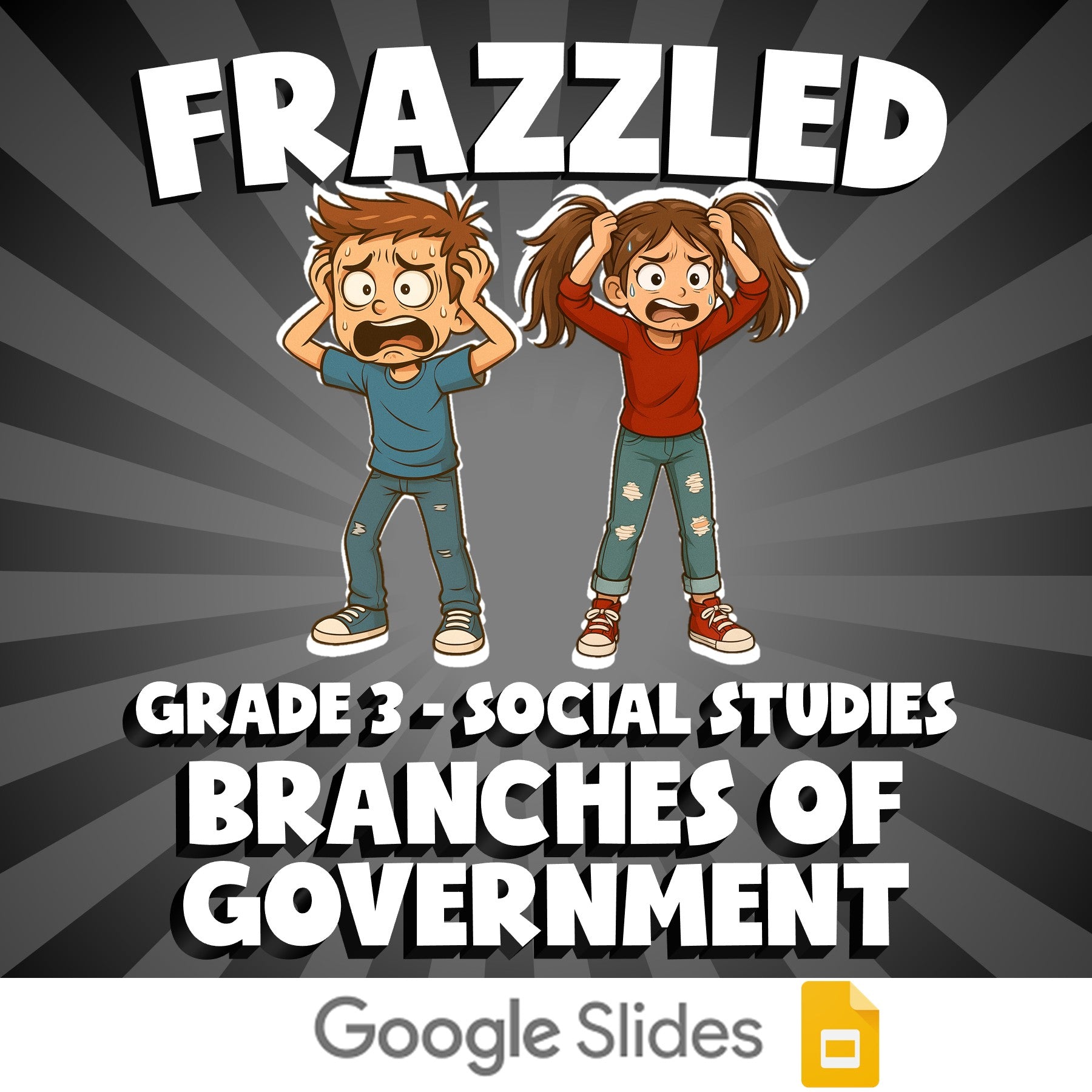 Branches of Government FRAZZLED Socials Game - No Prep Grade 3 Review Activity