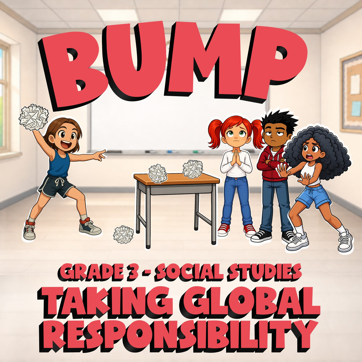 Taking Global Responsibility BUMP Socials Game - No Prep Grade 3 Review Activity