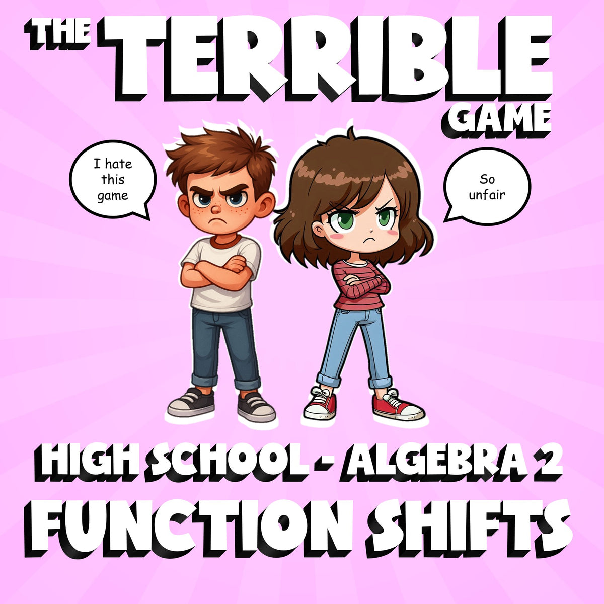 Function Shifts THE TERRIBLE GAME - No Prep Algebra 2 Math Review Activity