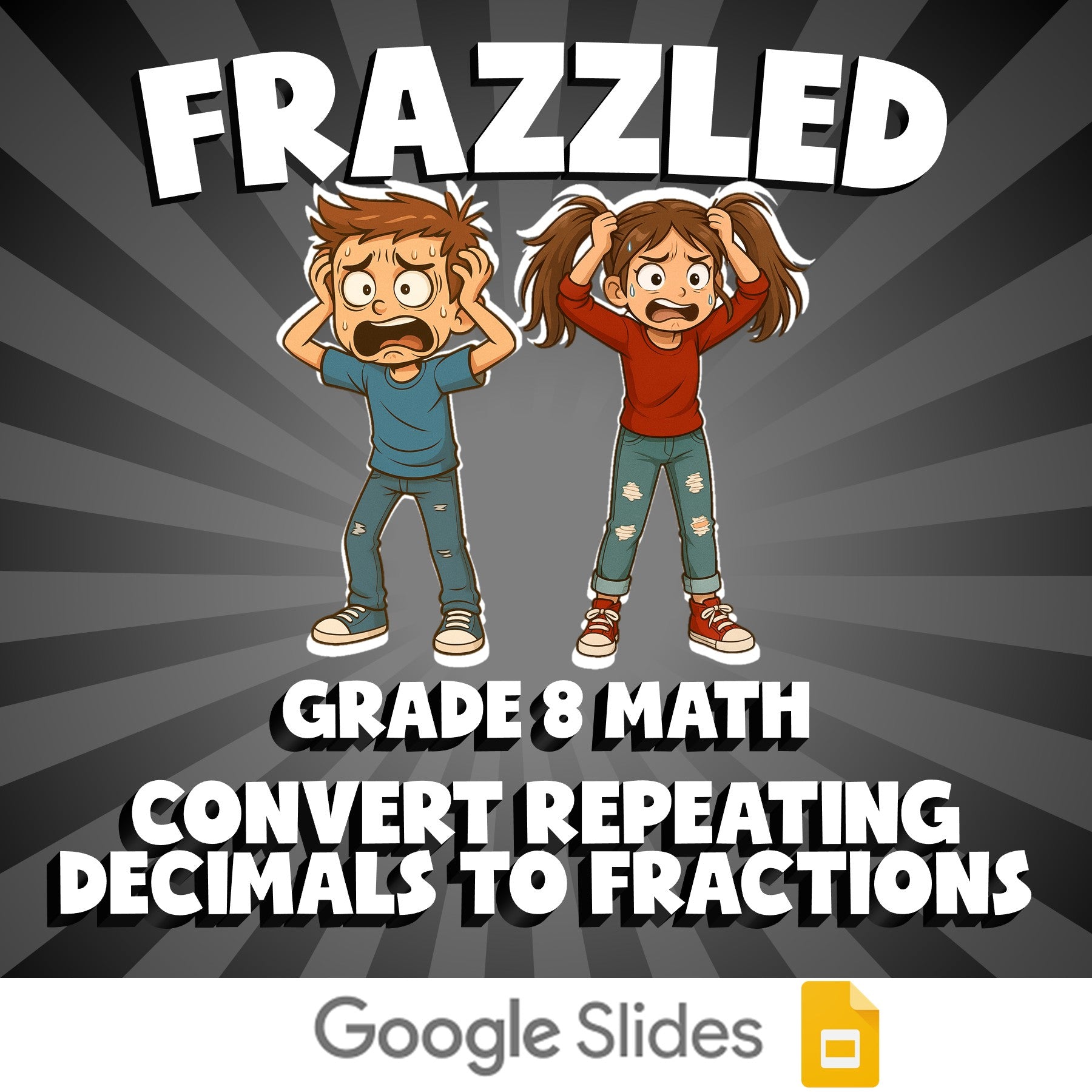 Convert Repeating Decimals to Fractions FRAZZLED Math Game - No Prep Grade 8