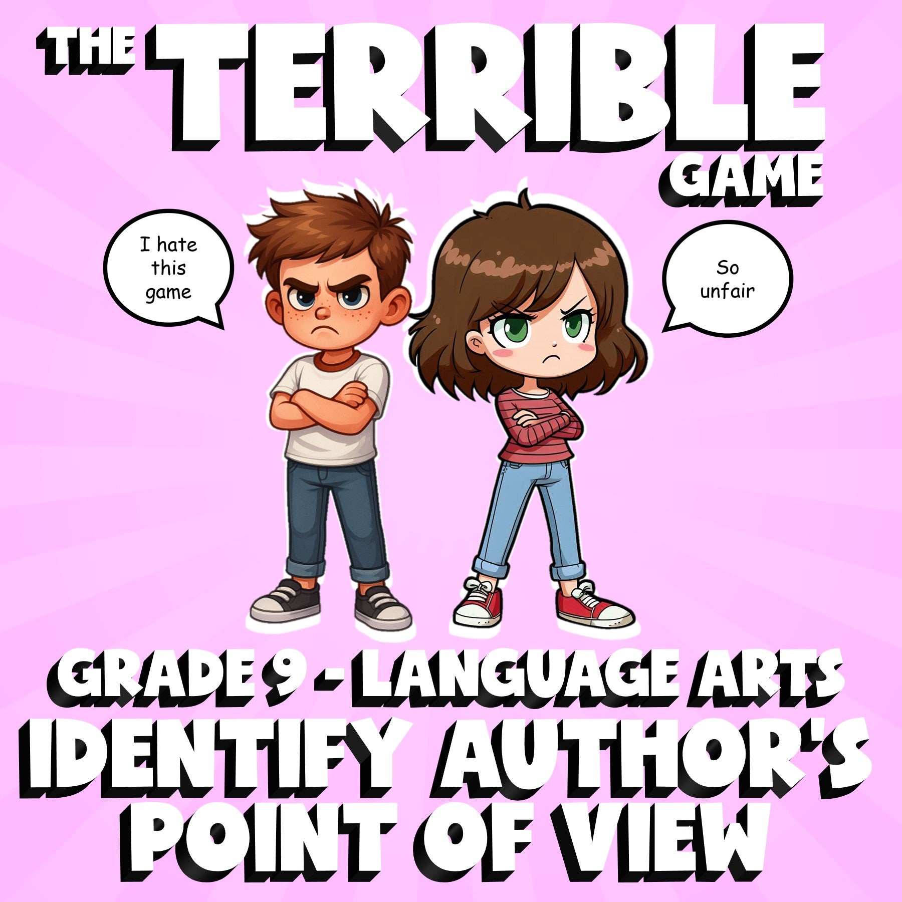 Identify Author's Point of View THE TERRIBLE GAME - No Prep Grade 9 ELA Review