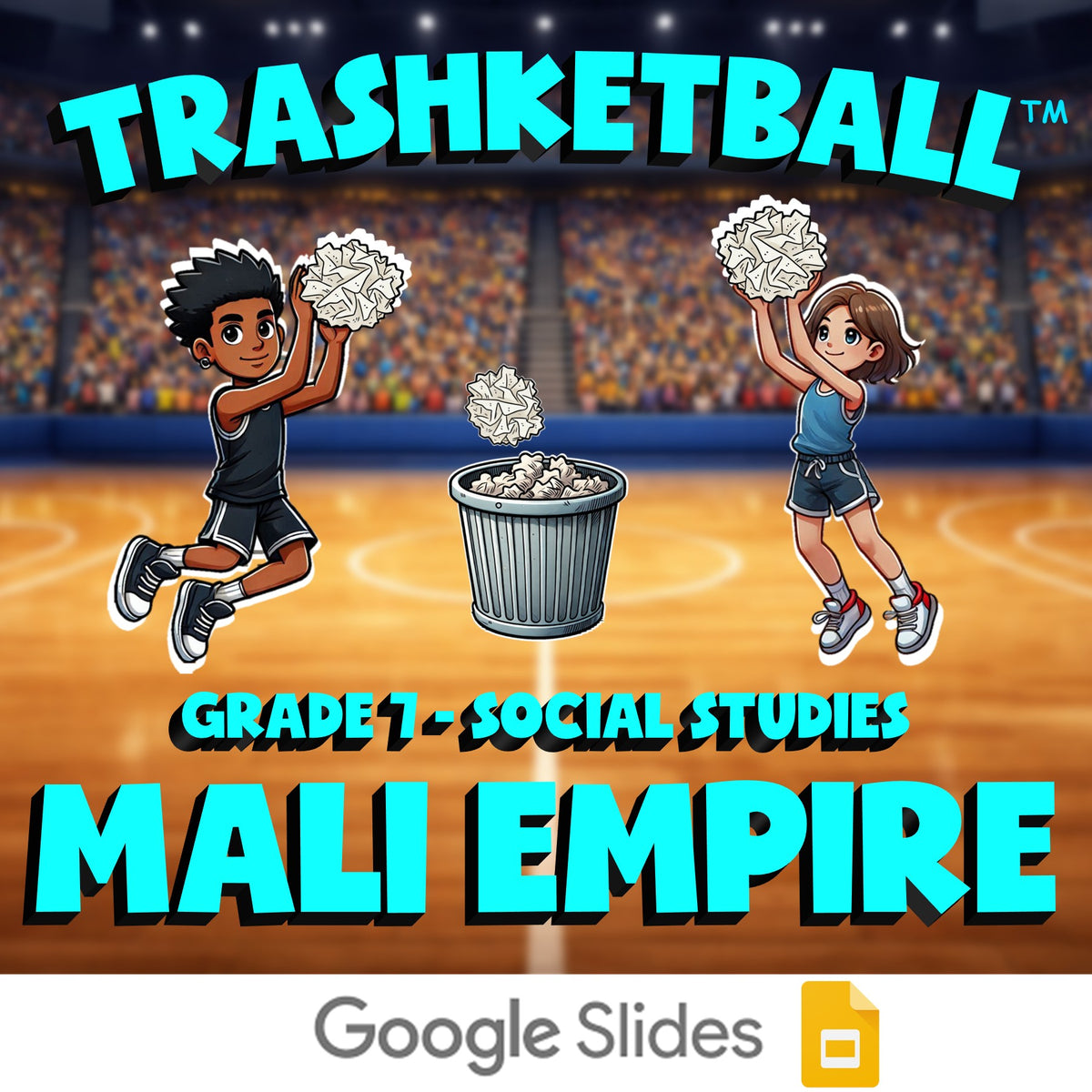 Mali Empire TRASHKETBALL Socials Game - No Prep Grade 7 Review Activity