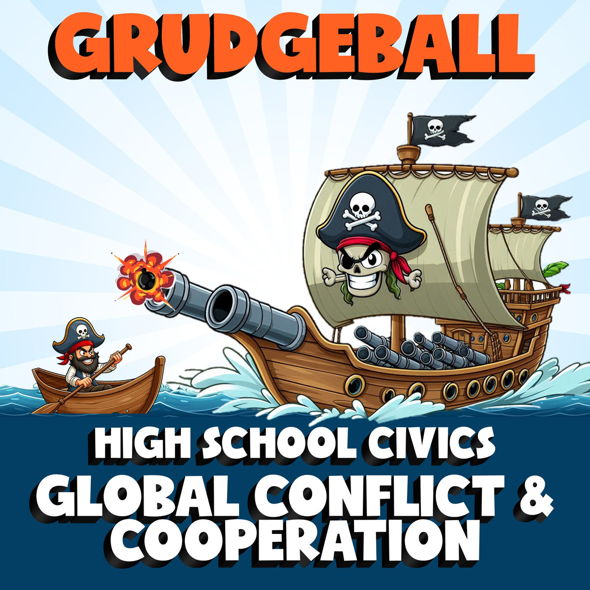 Global Conflict & Cooperation GRUDGEBALL Civics Game - No Prep Review Activity
