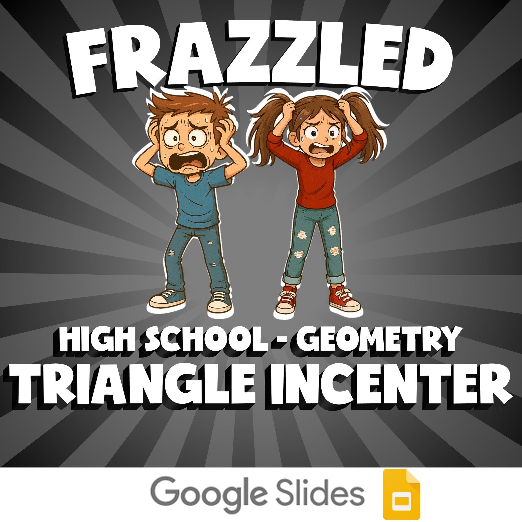 Triangle Incenter FRAZZLED Math Game - No Prep Geometry Review Activity