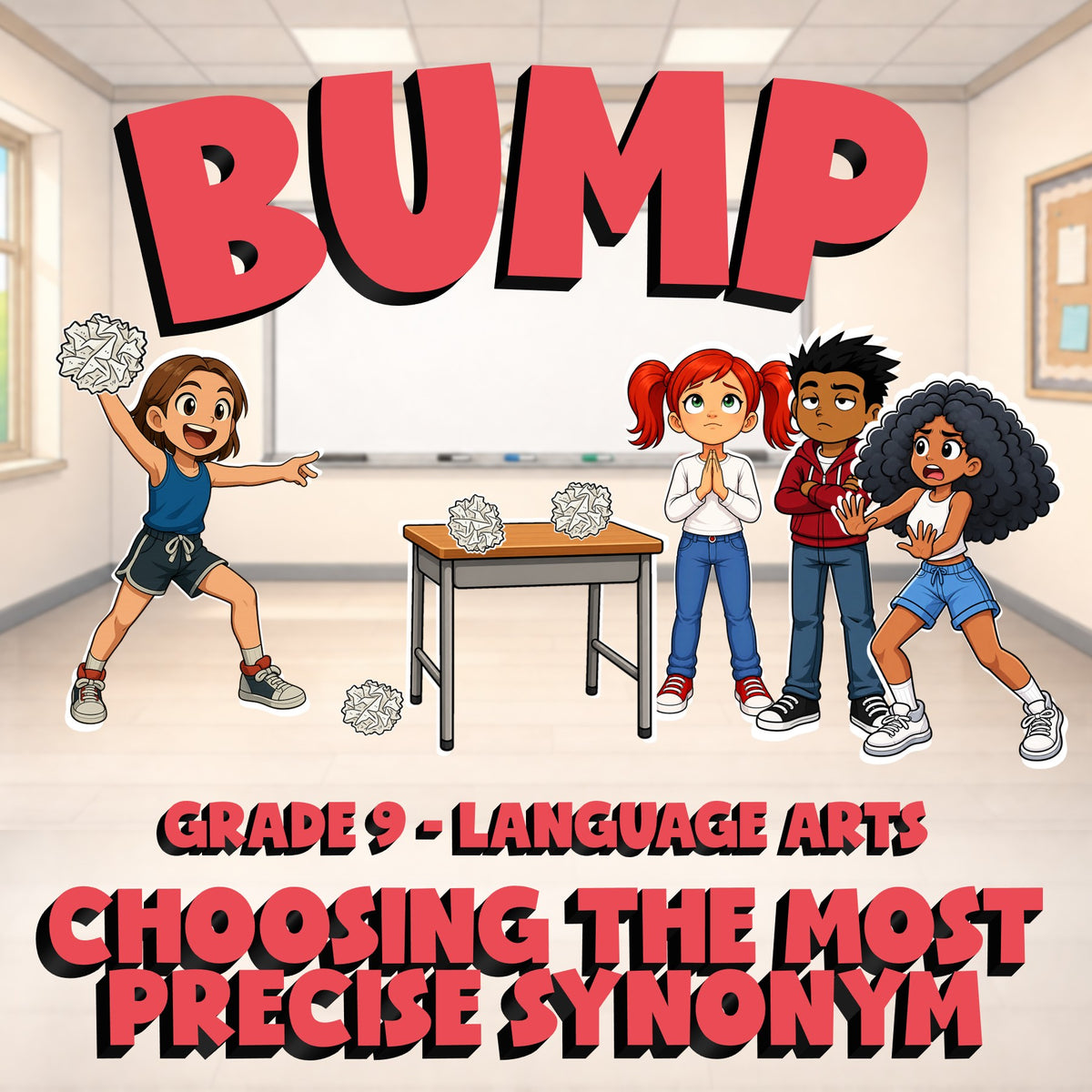 Choosing the Most Precise Synonym BUMP ELA Game - No Prep Grade 9 Review