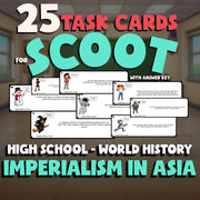 Imperialism in Asia SCOOT TASK CARDS Game - No Prep World History Review