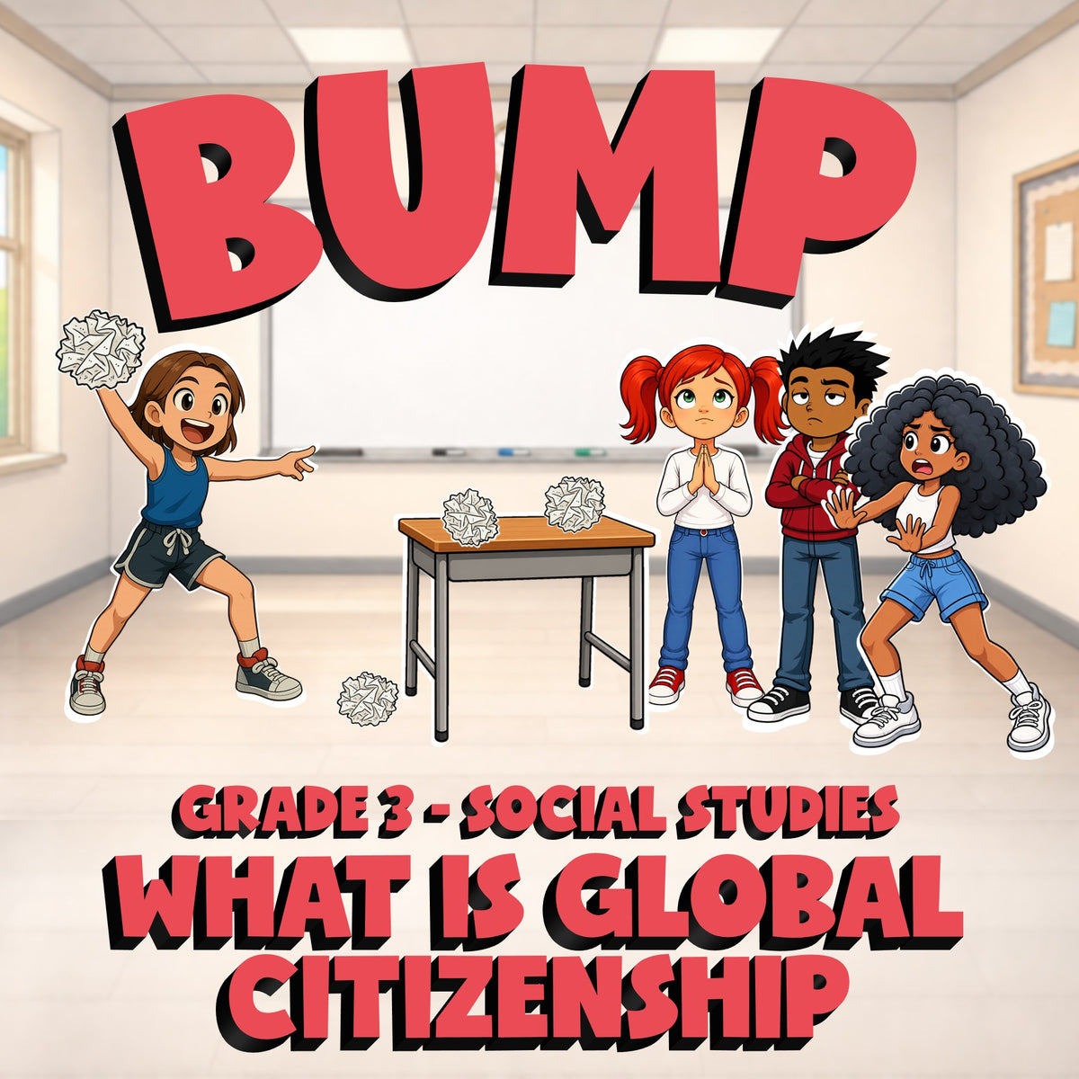 What Is Global Citizenship BUMP Socials Game - No Prep Grade 3 Review Activity