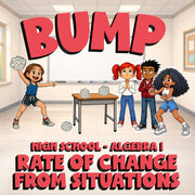 Rate of Change from Situations BUMP Math Game - No Prep Algebra 1 Review