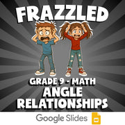 Angle Relationships FRAZZLED Math Game - No Prep Grade 9 Review Activity