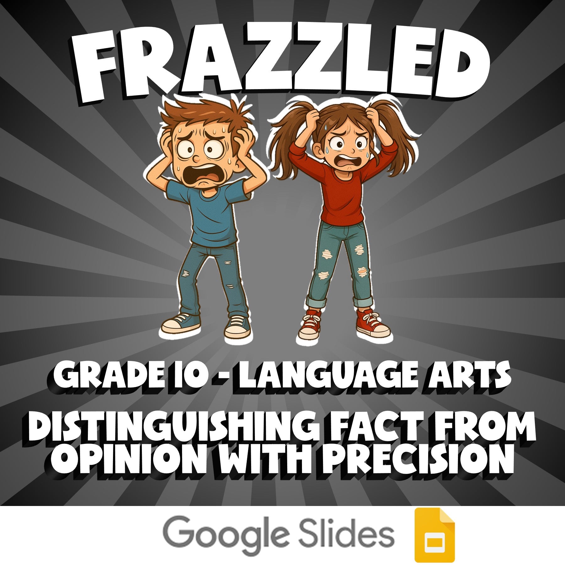 Distinguishing Fact from Opinion with Precision FRAZZLED ELA Game - Grade 10
