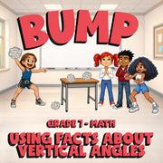 Using Facts About Vertical Angles BUMP Math Game - No Prep Grade 7 Review