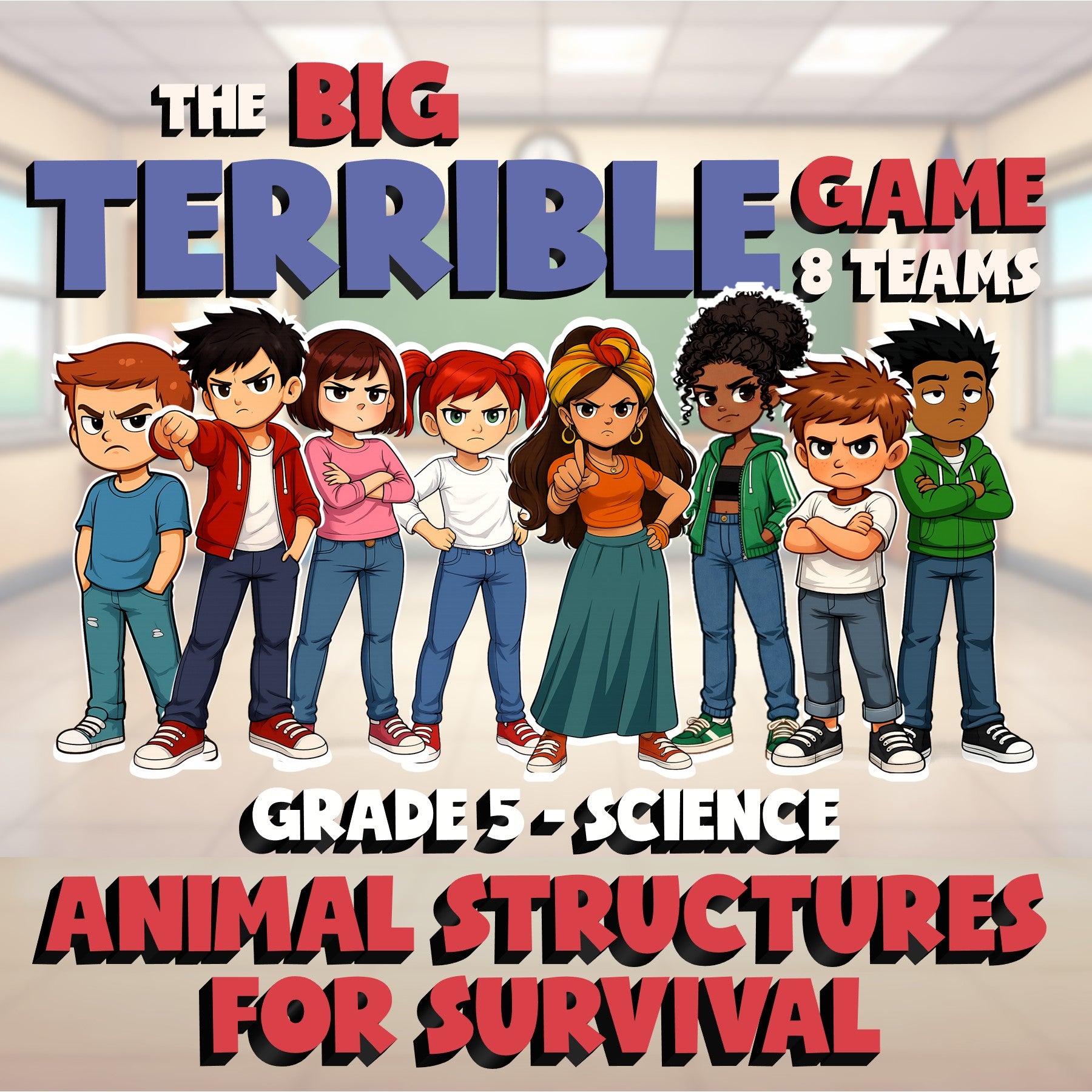 Animal Structures for Survival BIG TERRIBLE GAME - Grade 5 Science Review