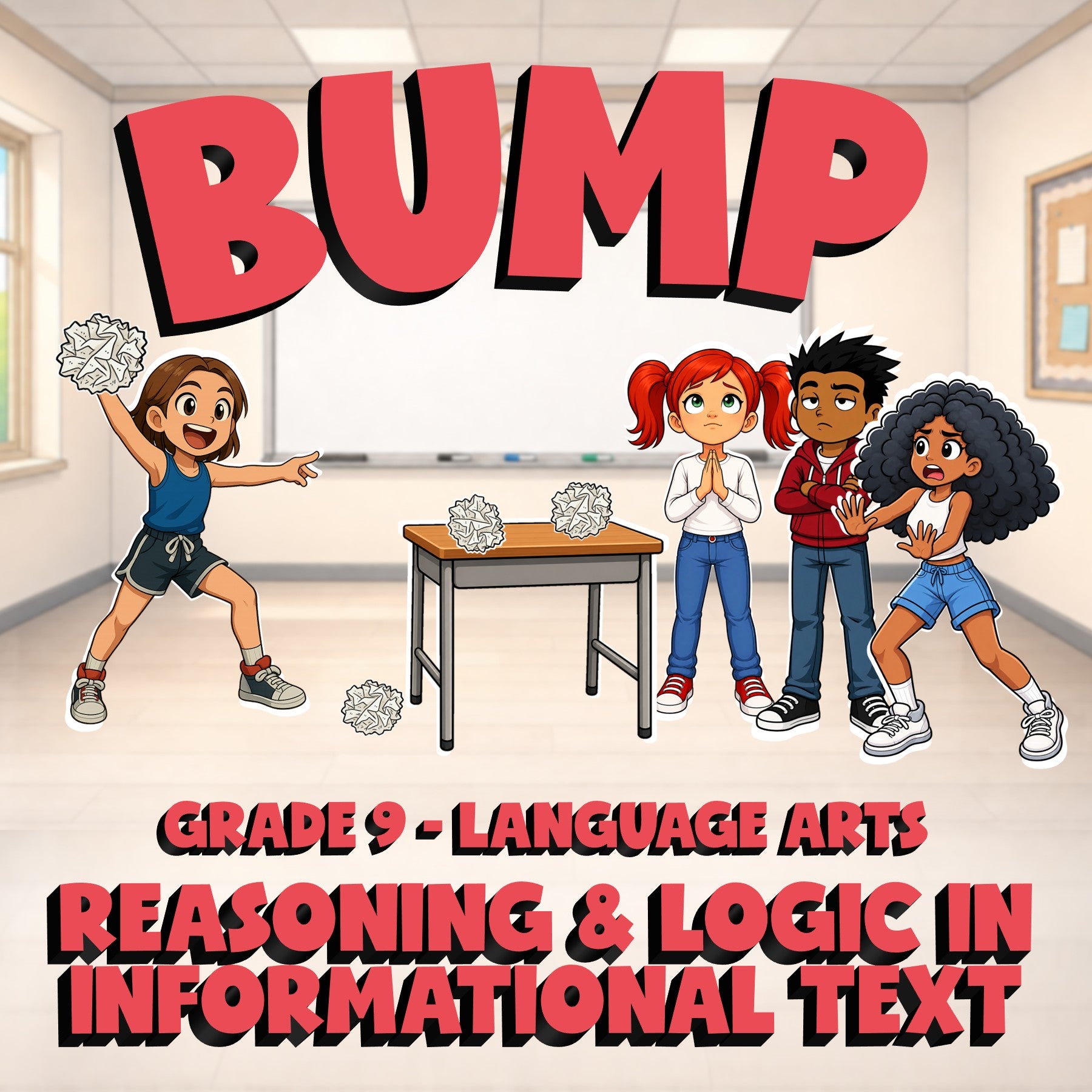 Reasoning & Logic in Informational Text BUMP ELA Game - No Prep Grade 9 Review