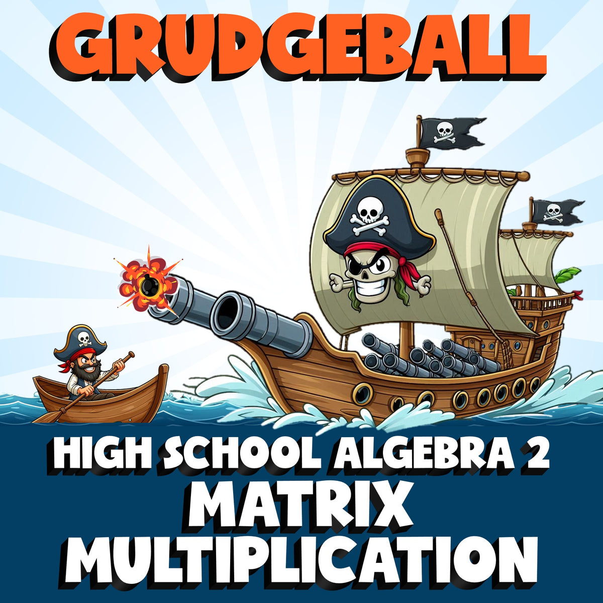 Matrix Multiplication GRUDGEBALL Math Game - No Prep Algebra 2 Review Activity