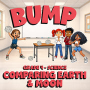 Comparing Earth & Moon BUMP Science Game - No Prep Grade 4 Review Activity