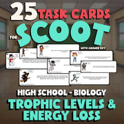 Trophic Levels & Energy Loss SCOOT TASK CARDS Science Game - No Prep Biology