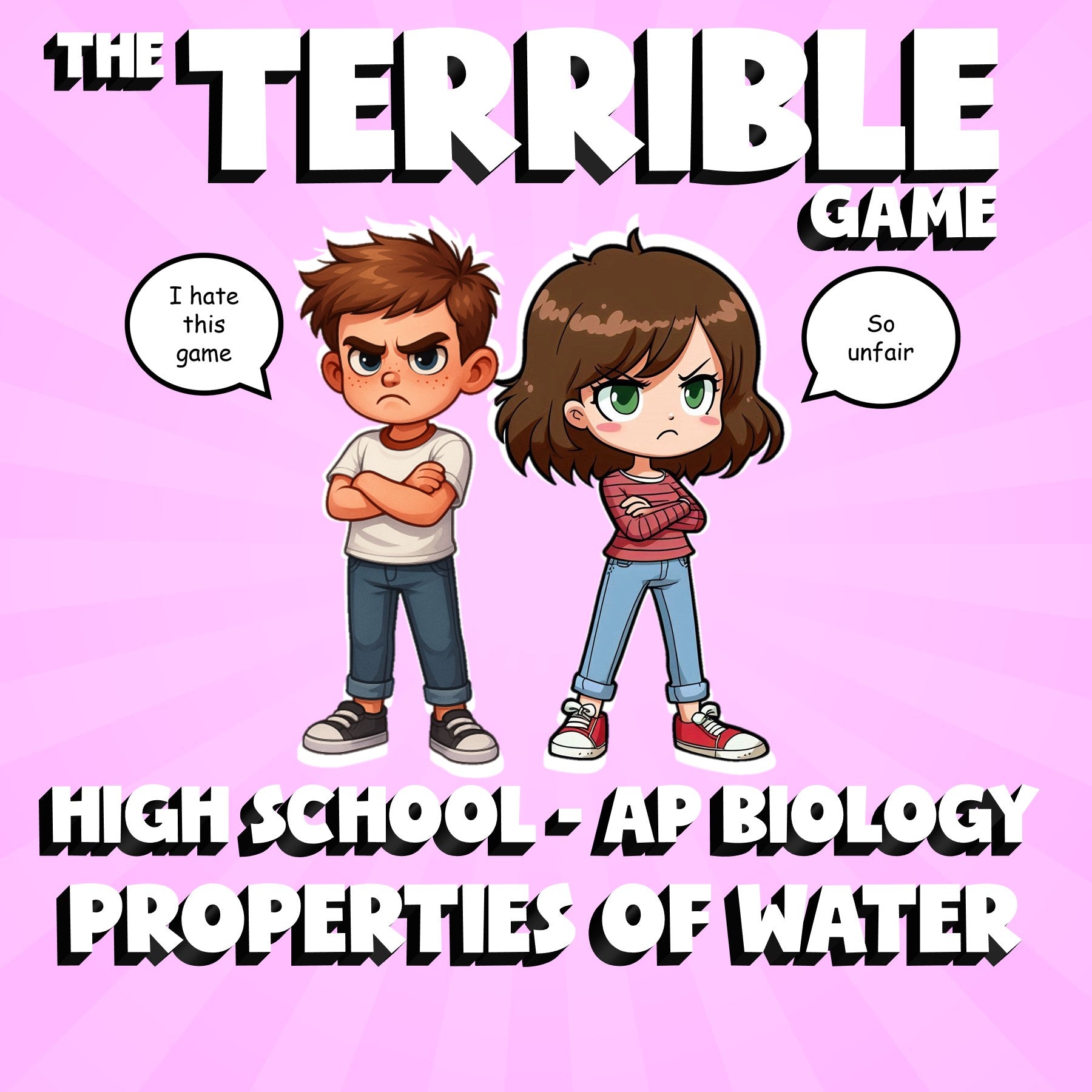 Properties of Water THE TERRIBLE GAME - No Prep AP Biology Science Review
