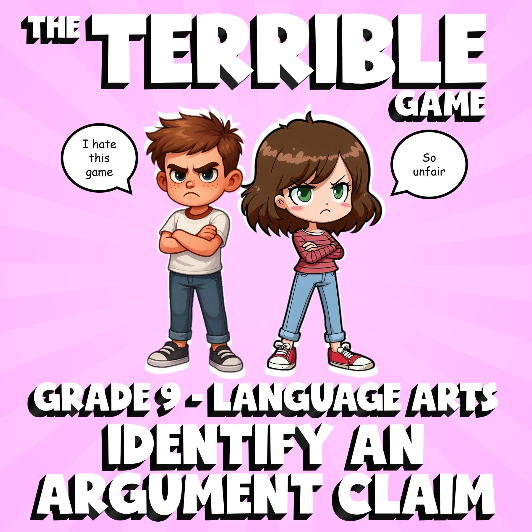 Identify an Argument Claim THE TERRIBLE GAME - No Prep Grade 9 ELA Review
