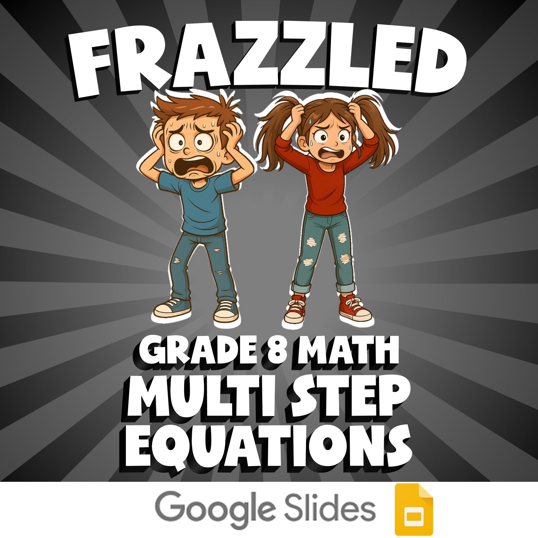 Multi Step Equations FRAZZLED Math Game - No Prep Grade 8 Review Activity