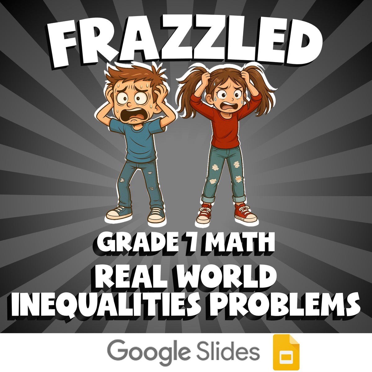 Real World Inequalities Problems FRAZZLED Math Game - No Prep Grade 7 Review