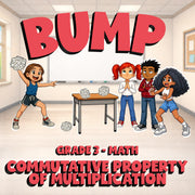 Commutative Property of Multiplication BUMP Math Game - No Prep Grade 3 Review
