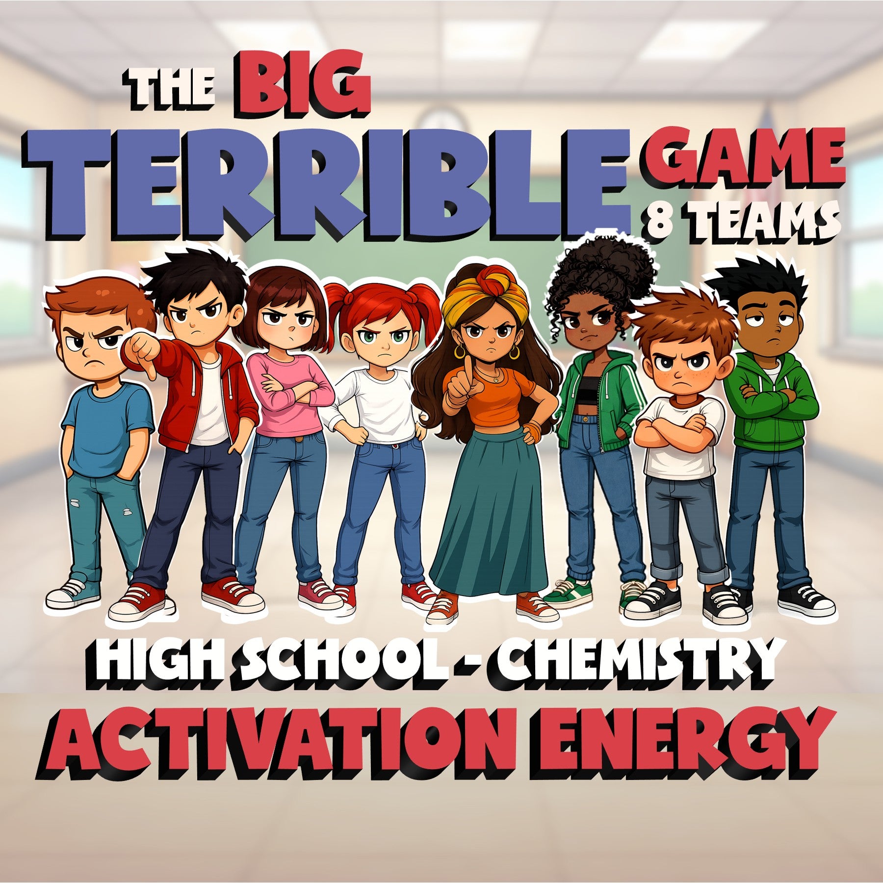 Activation Energy BIG TERRIBLE GAME - No Prep Chemistry Science Review Activity