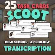 Transcription SCOOT TASK CARDS Science Game - No Prep AP Biology Review Activity