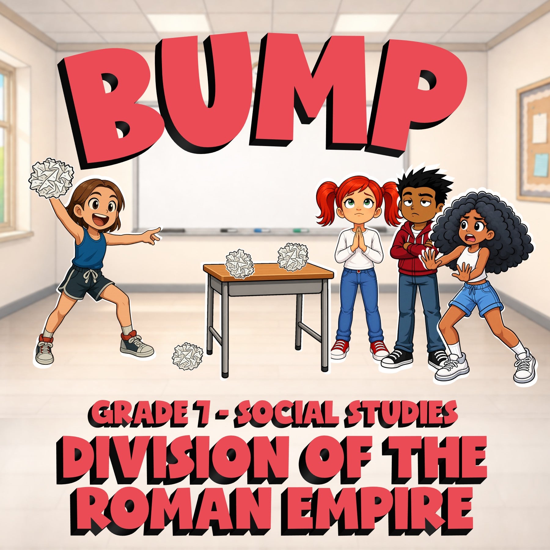 Division of the Roman Empire BUMP Socials Game - No Prep Grade 7 Review Activity