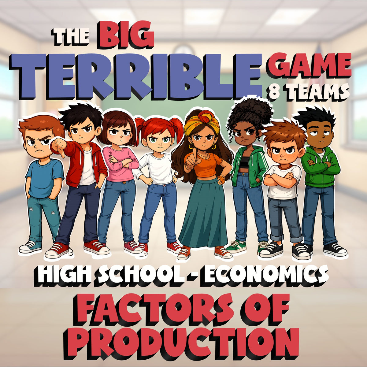 Factors of Production BIG TERRIBLE GAME - No Prep Economics Review Activity