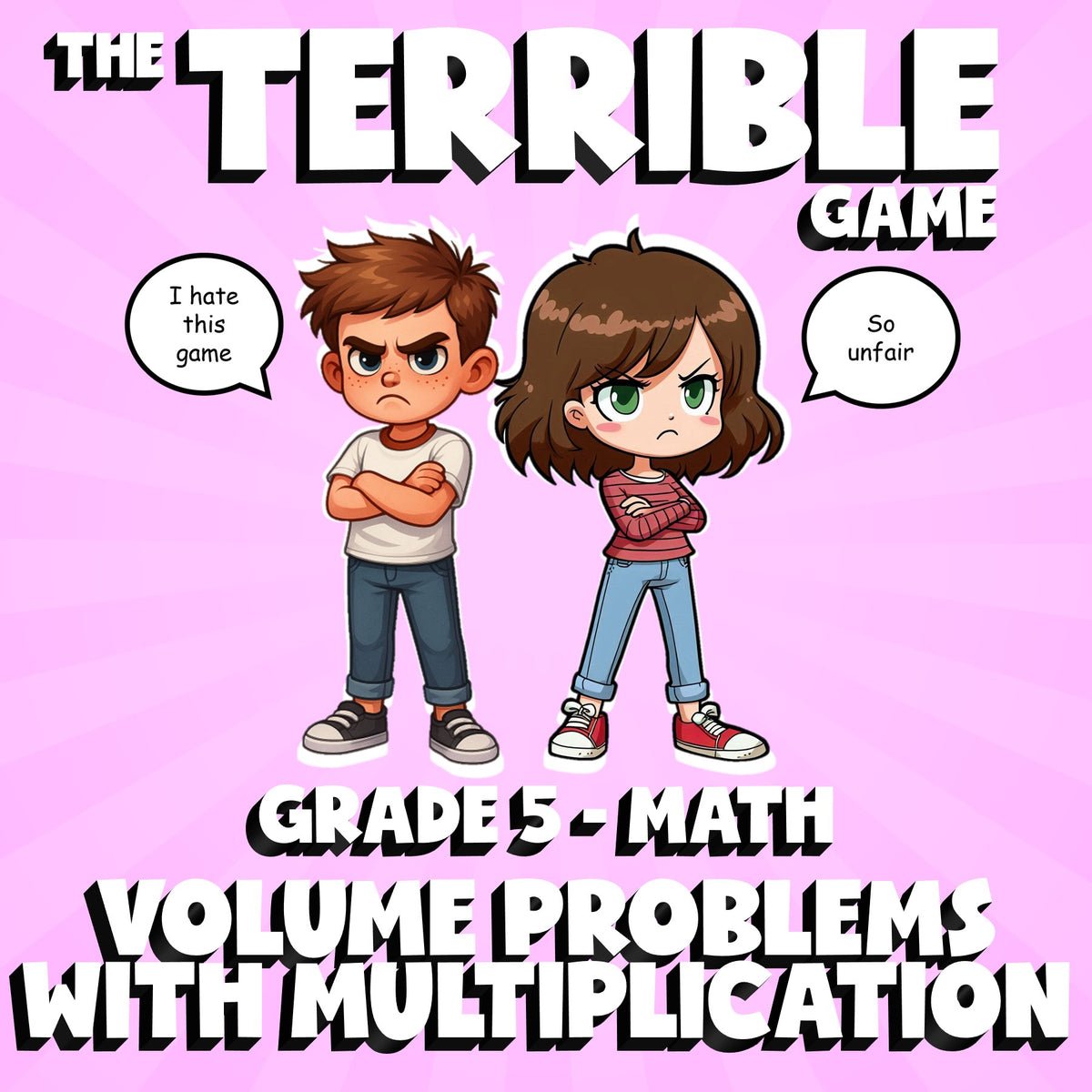 Volume Problems with Multiplication THE TERRIBLE GAME - Grade 5 Math Review