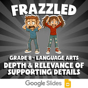 Depth & Relevance of Supporting Details FRAZZLED ELA Game - No Prep Grade 8