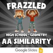 AA Similarity FRAZZLED Math Game - No Prep Geometry Review Activity