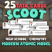 Modern Atomic Model SCOOT TASK CARDS Science Game - No Prep Chemistry Review