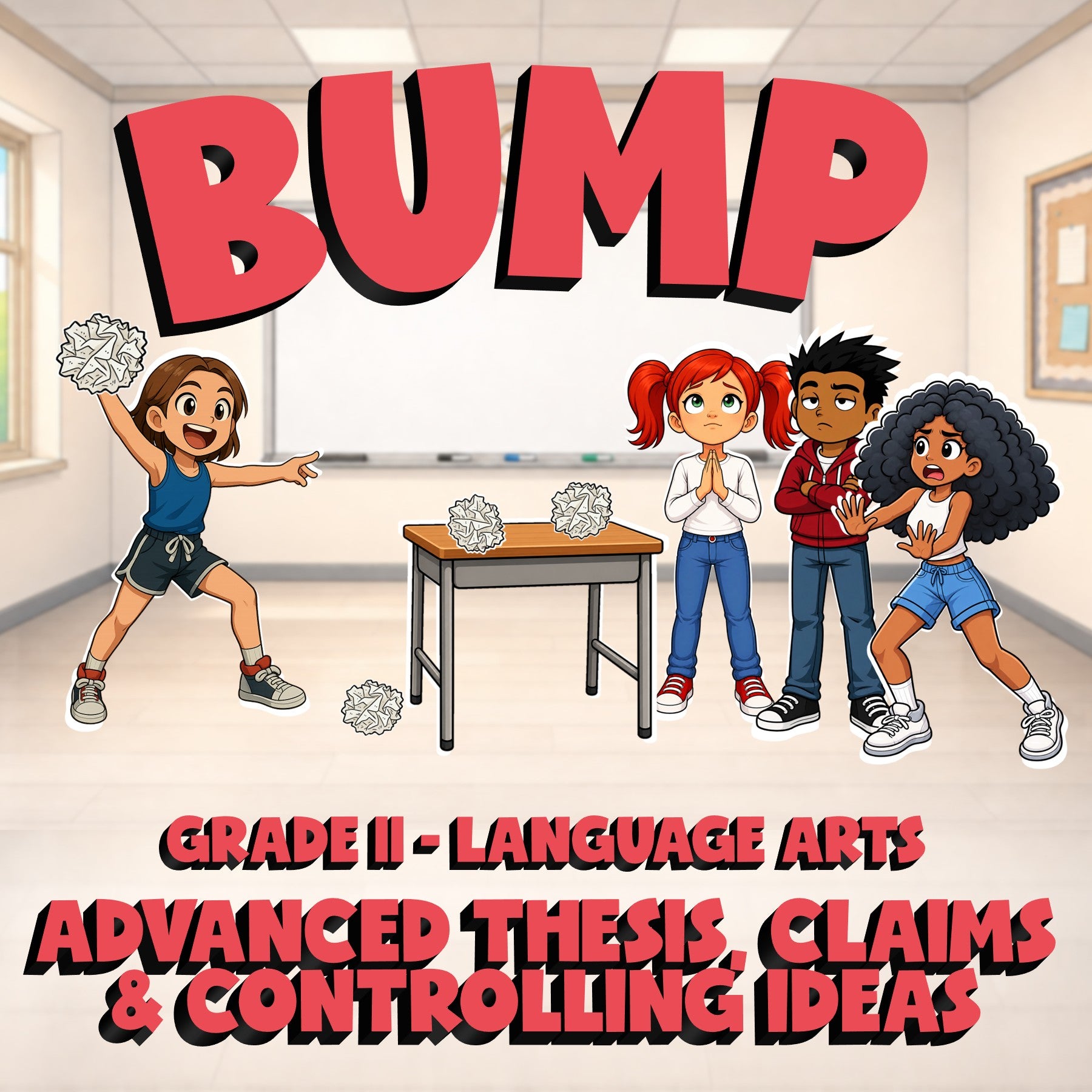 Advanced Thesis, Claims & Controlling Ideas BUMP ELA Game - No Prep Grade 11