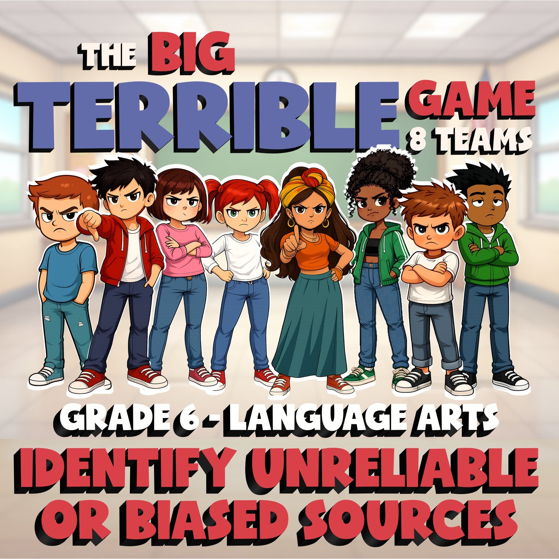 Identify Unreliable or Biased Sources BIG TERRIBLE GAME - Grade 6 ELA Review