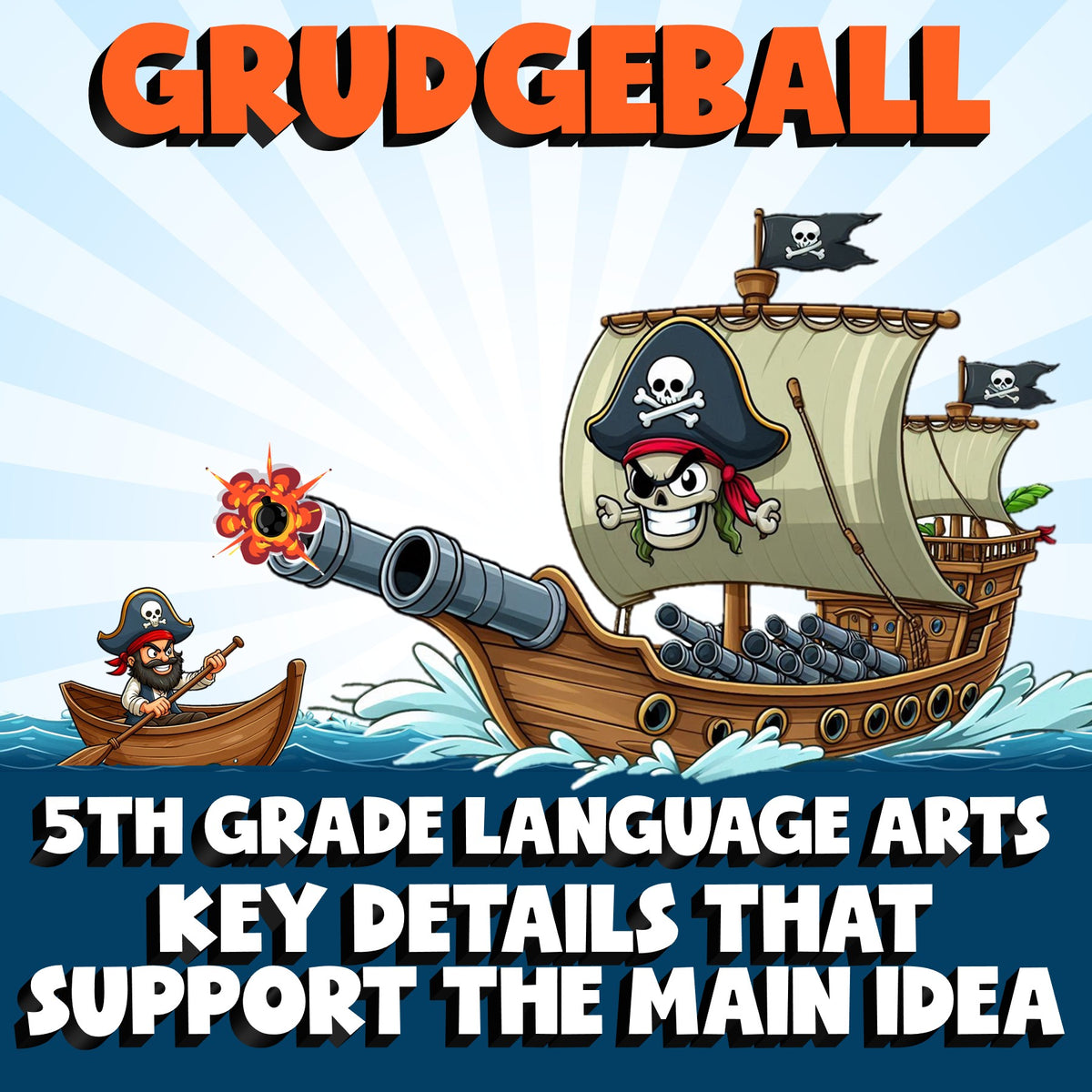 Key Details That Support the Main Idea GRUDGEBALL ELA Game - No Prep Grade 5