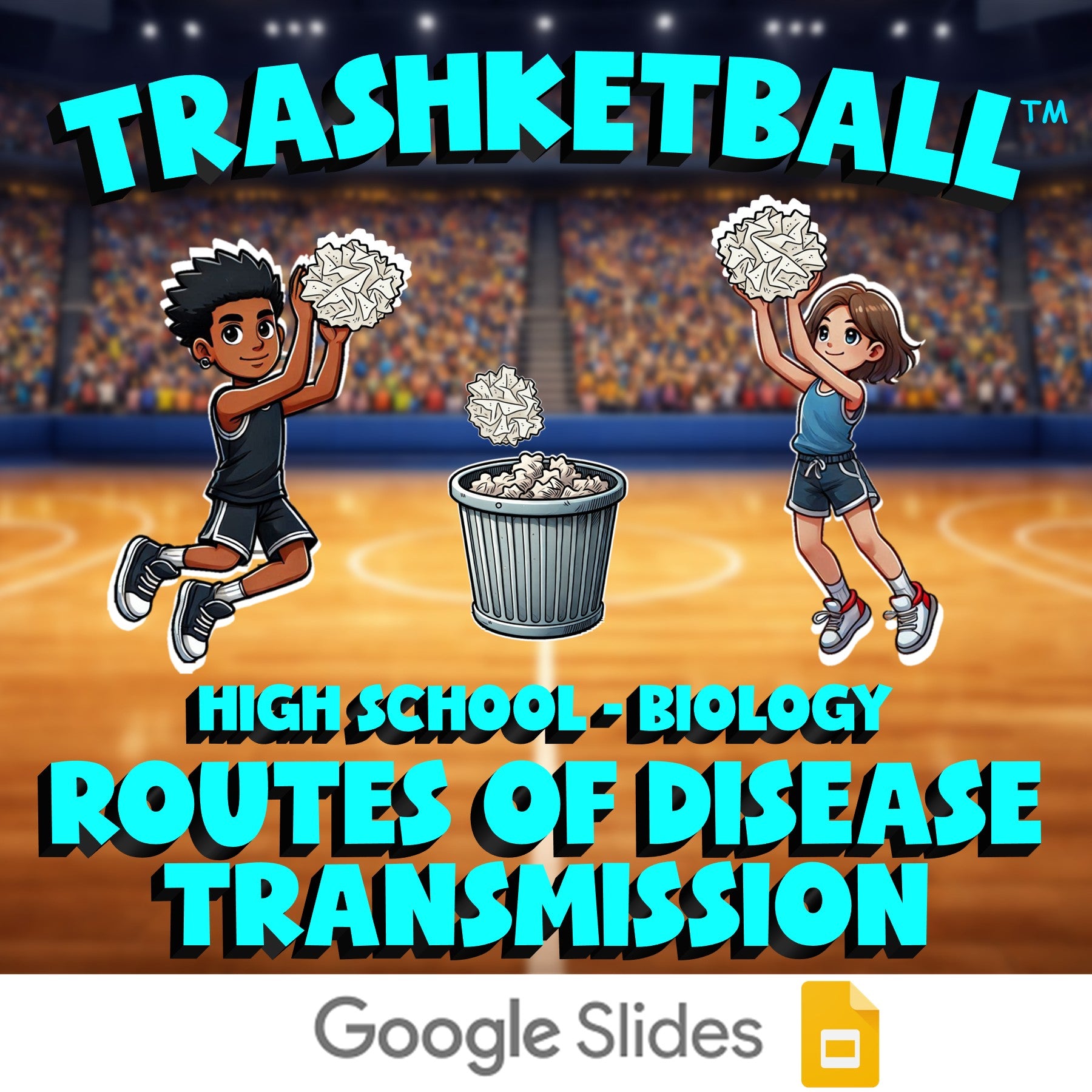 Routes of Disease Transmission TRASHKETBALL Science Game - No Prep Biology