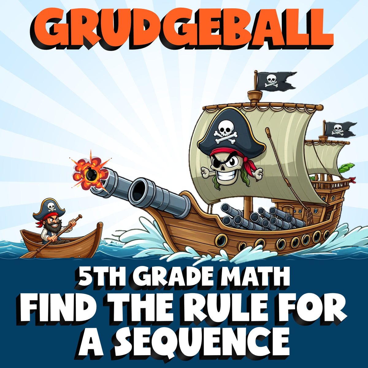 Find The Rule for a Sequence GRUDGEBALL Math Game - No Prep Grade 5 Review