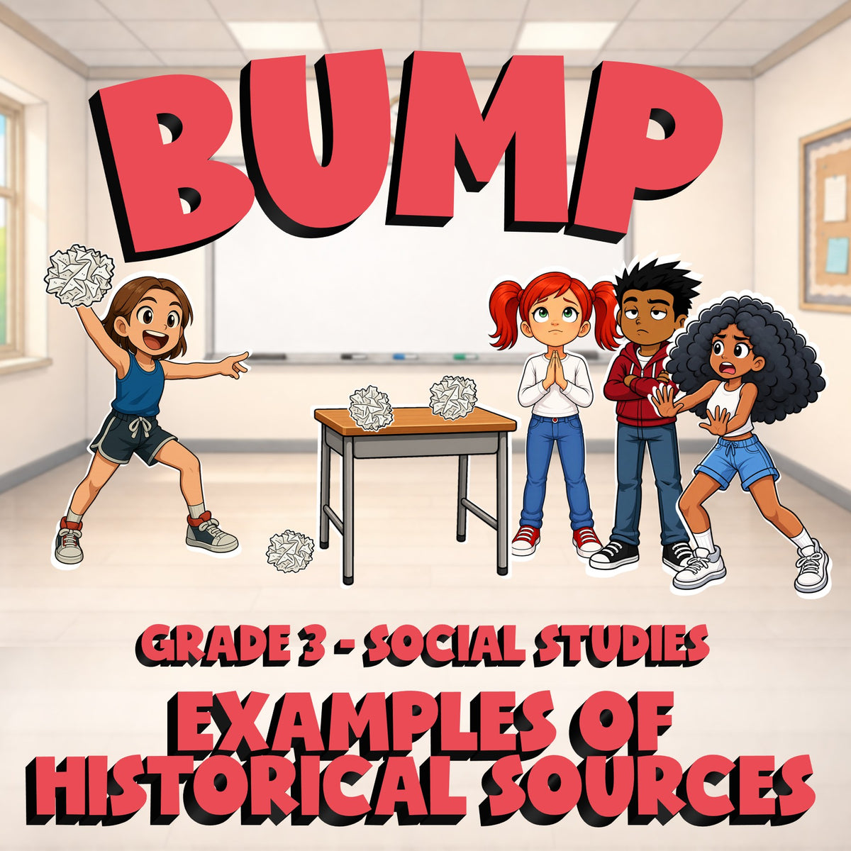 Examples of Historical Sources BUMP Socials Game - No Prep Grade 3 Review