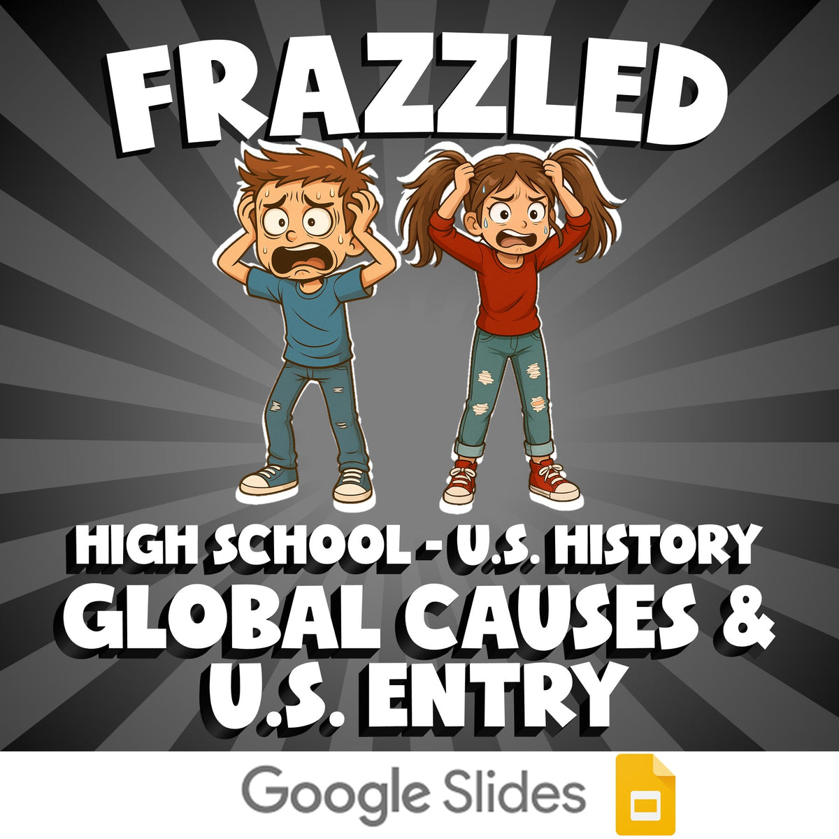 Global Causes & U.S. Entry FRAZZLED U.S. History Game - No Prep Review Activity