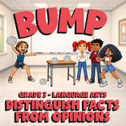 Distinguish Facts From Opinions BUMP ELA Game - No Prep Grade 3 Review Activity