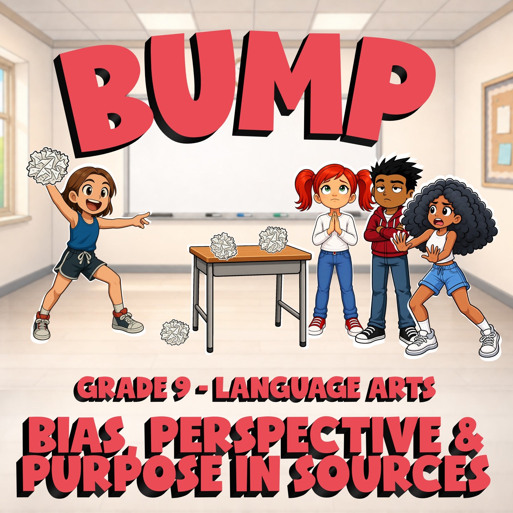 Bias, Perspective & Purpose in Sources BUMP ELA Game - No Prep Grade 9 Review