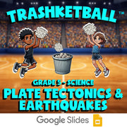 Plate Tectonics & Earthquakes TRASHKETBALL Science Game - No Prep Grade 5 Review