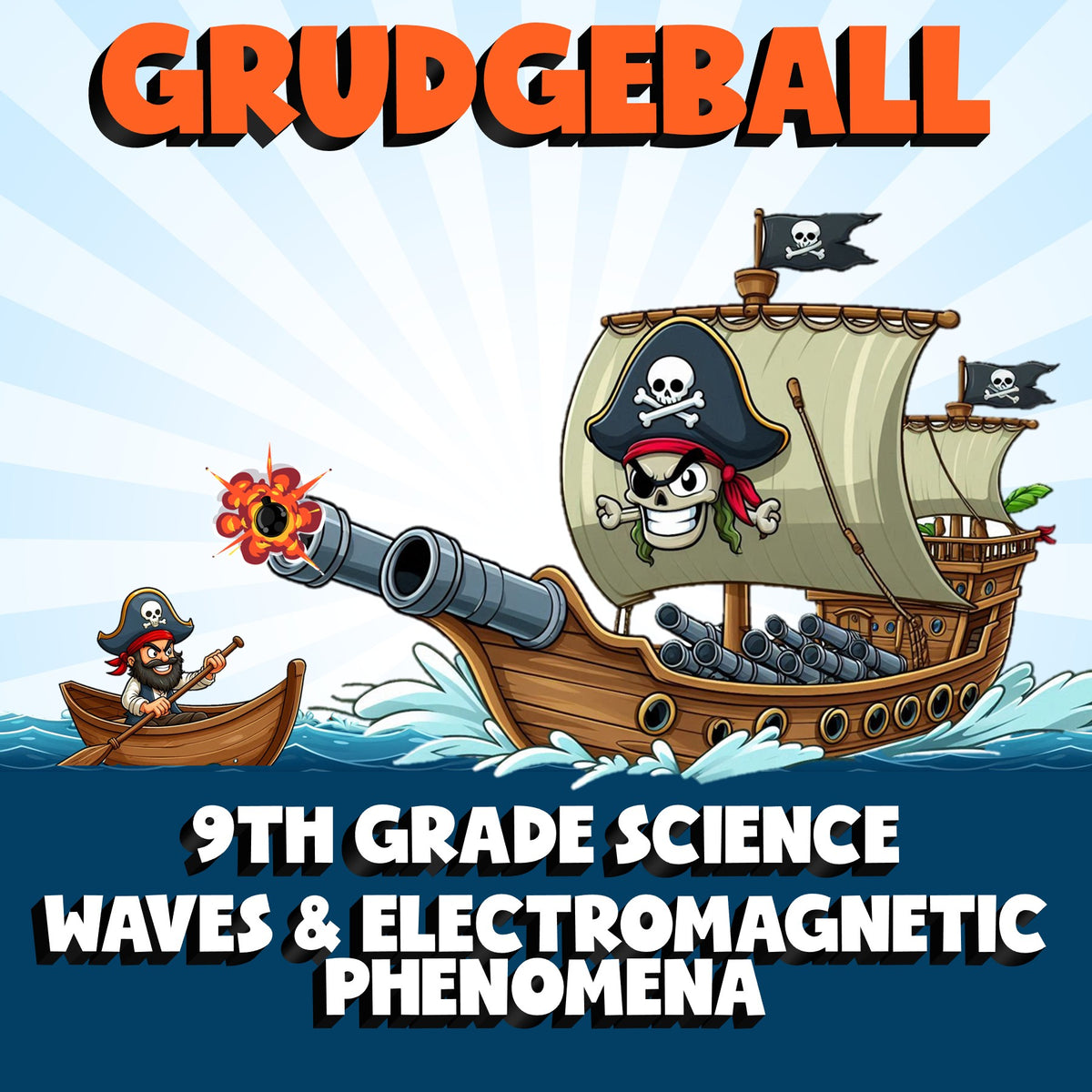 Waves & Electromagnetic Phenomena GRUDGEBALL Science Game - No Prep Grade 9